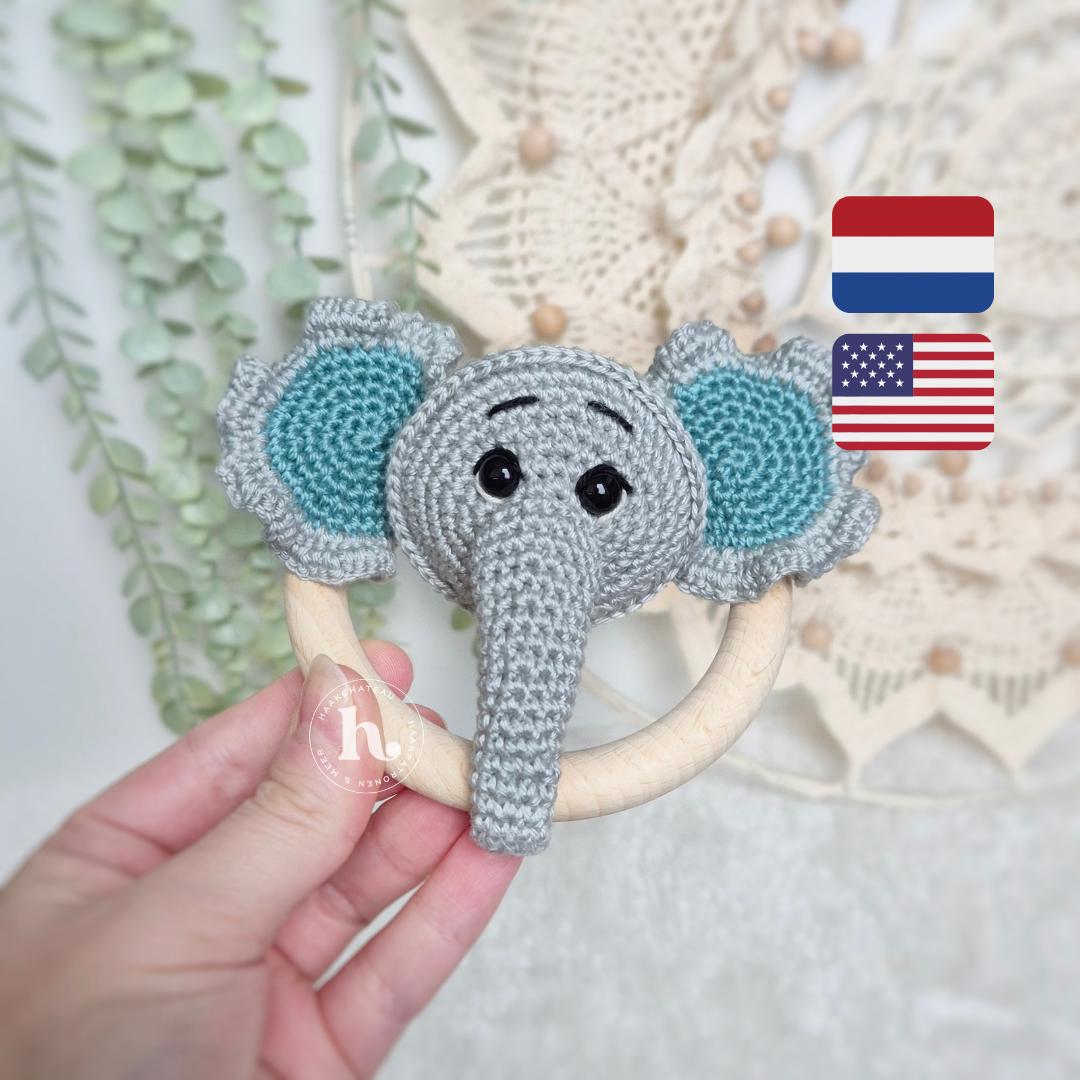 Rammelaar Olifant Haakpatroon NL/ENG