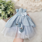 Haakpakket Pop Tess met poppenhaar pruik & kleding set: Licht blauwe jurk