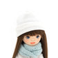 Haakpakket Pop Tess met gehaakte pruik & kleding set: Witte Bontjas