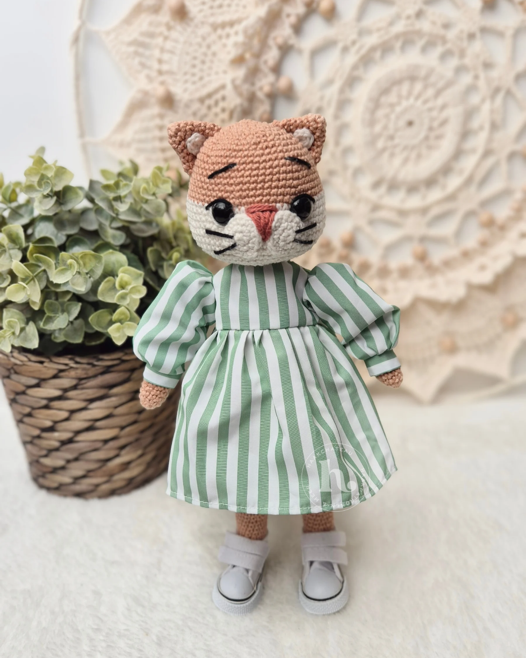 Haakpakket Knuffel Poes Pop (met evt. kledingset naar keuze)