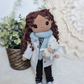 Haakpakket Pop Tess met gehaakte pruik & kleding set: Witte Bontjas