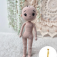 Haakpakket Pop Tess met poppenhaar pruik & kleding set: Witte Bontjas