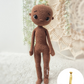 Haakpakket Pop Tess met poppenhaar pruik & kleding set: Witte Bontjas